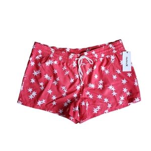 Hurley Supersuede Men's Volly Shorts Size XL NWT Red Stars White